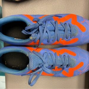 Puma Kids Blue and Orange Athletic Shoes
